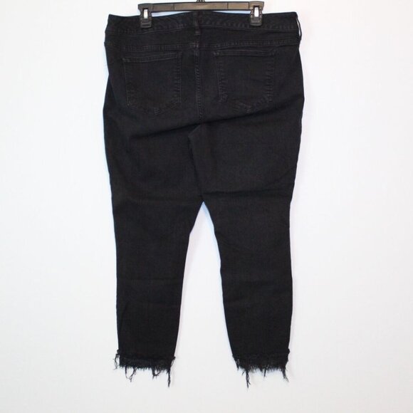 Torrid Ankle Skinny Lace Hem Jeans Black Women's Plus Size 16 H13659 - Picture 5 of 8